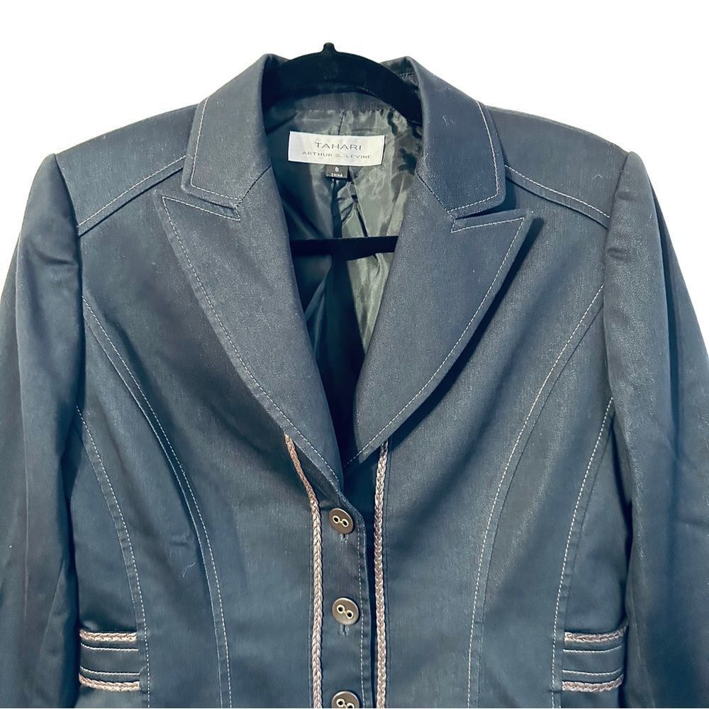 Tahari Blue Jacket Sz 8